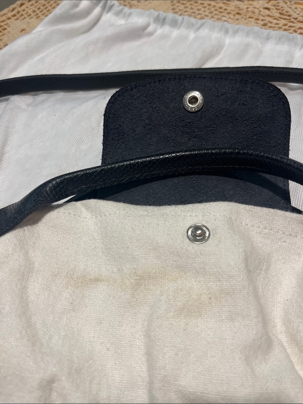Longchamp x Charvet Editions Le Pliage Torchon Limited Edition Tote - Picture 8 of 9